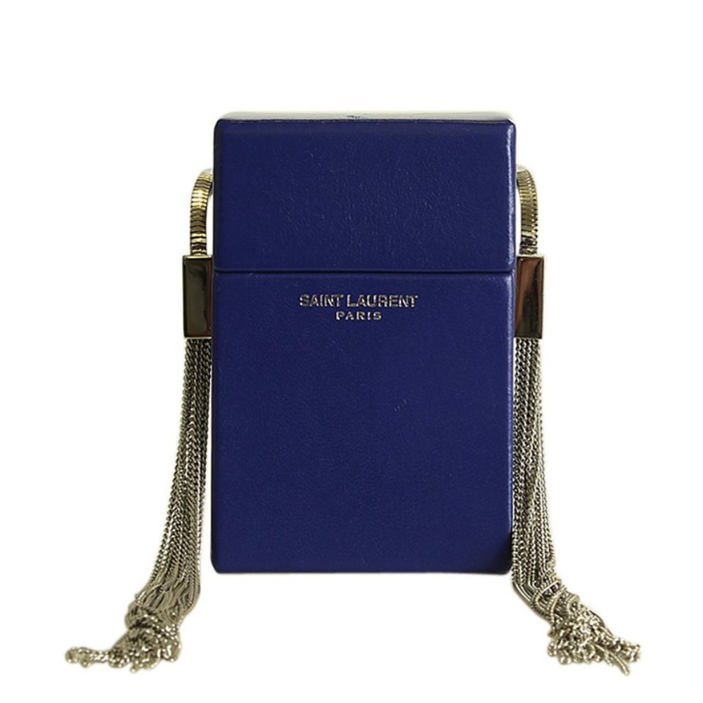 Yves Saint Laurent Smoking Box Purple Leather Crossbody Bag  202331